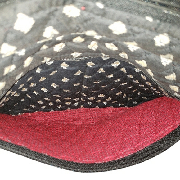 Vera Bradley Vintage Quilted Floral Retired Classic Black Shoulder Crossbody Bag - Picture 11 of 16